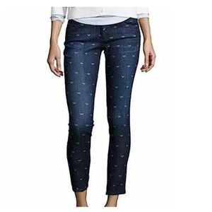 🆕 AG Adriano Goldschmied X Anthropologie The Stevie Ankle Heart Jeans $250 MSRP